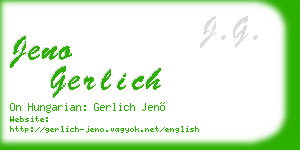 jeno gerlich business card